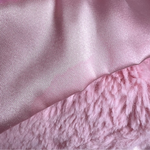 Minky Couture Pink Cheetah Plush Lovey Security Blanket Burp Cloth Satin Trim - Picture 8 of 8
